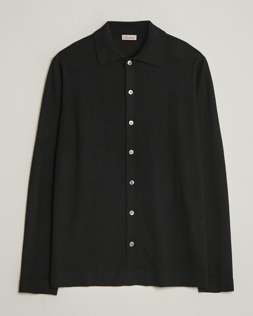 Stenströms Silk/Cashmere Cardigan Black – Negro