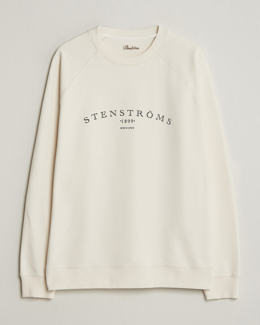 Stenströms Raglan Crew Logo Sweater White – Blanco