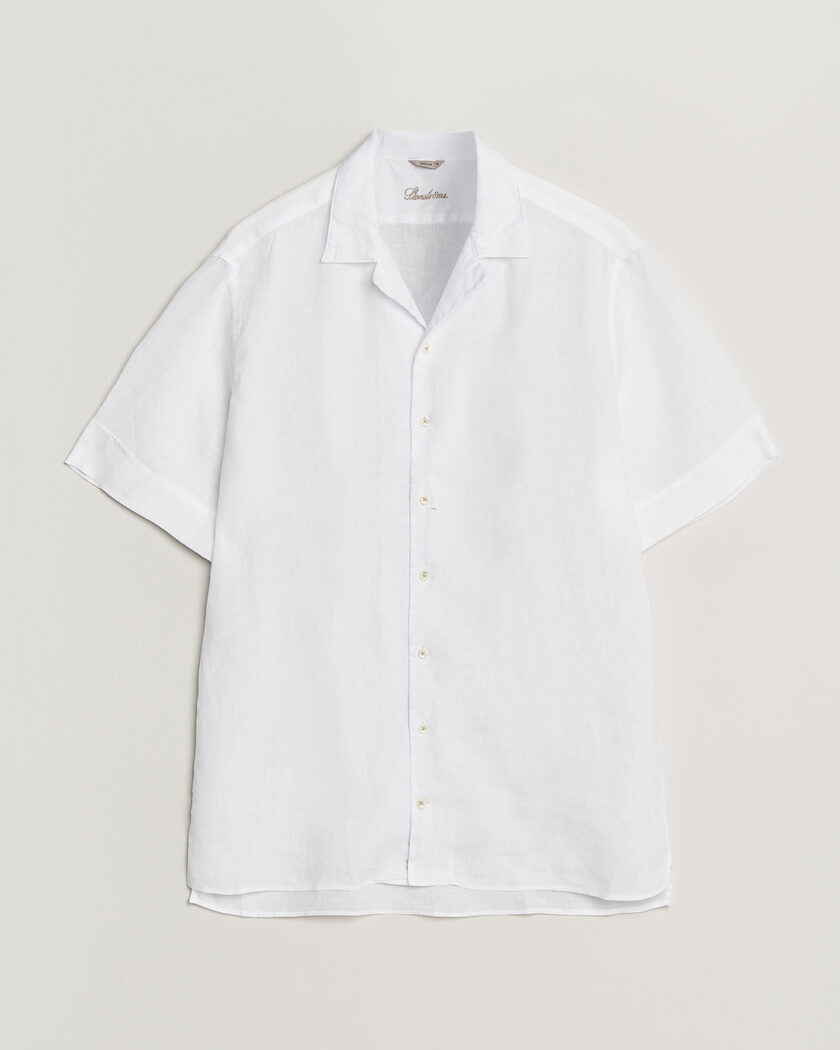  Stenströms Short Sleeve Linen Shirt White – Blanco