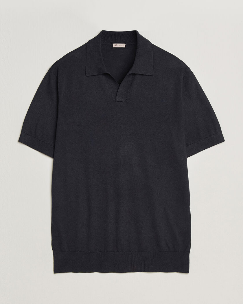 Stenströms Silk/Cashmere Polo Navy – Azul