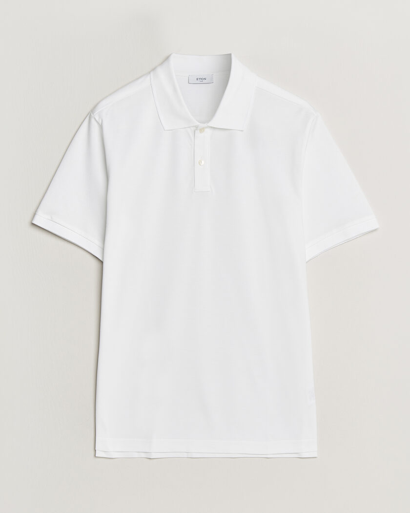 Eton Pima Pique Polo White – Blanco