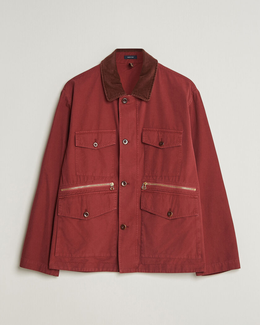 Drake's Hiking Jacket Washed Red – Rojo