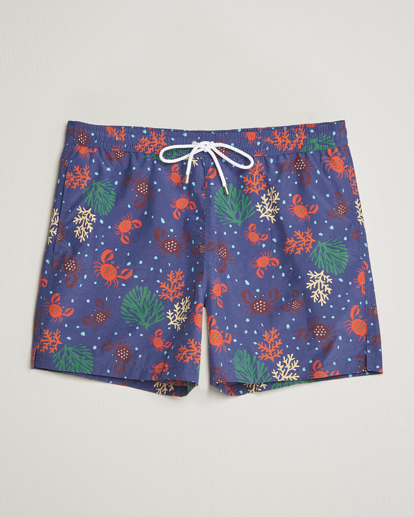 Drake's Crabs Drawstring Swimshorts Blue – Azul