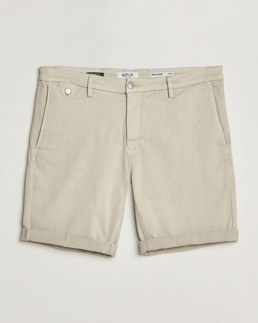 Replay Benni Hyperflex Shorts Ivory – Beige