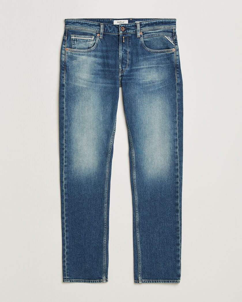 Replay Grover Heritage Original Stretch Jeans Medium Blue – Azul