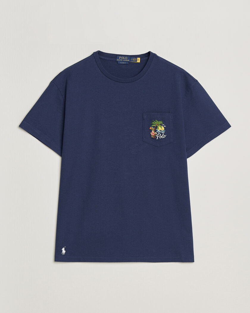 Polo Ralph Lauren Jersey Printed T-Shirt Dark Cobalt - Taglia: M - Colore: Blu