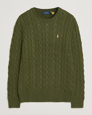 Polo Ralph Lauren Cotton Cable Pullover Garden Trail Heather – Verde