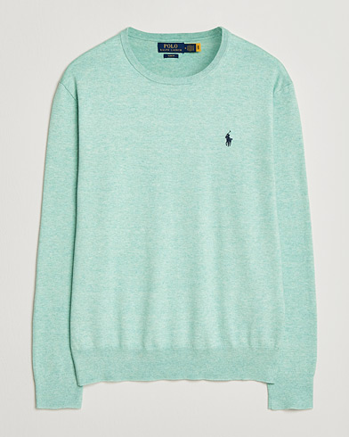 Polo Ralph Lauren Cotton Crew Neck Sweater Green Heather – Verde