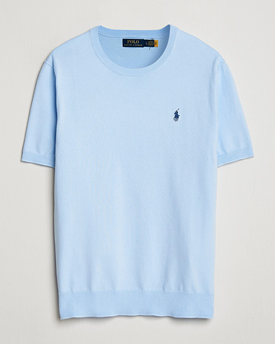 Polo Ralph Lauren Knitted Short Sleeve T-Shirt Office Blue – Azul