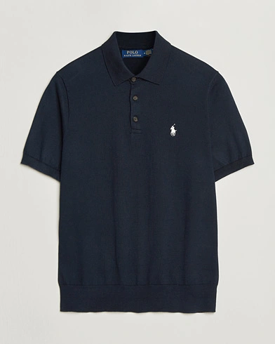 Polo Ralph Lauren Knitted Short Sleeve Polo Hunter Navy – Azul