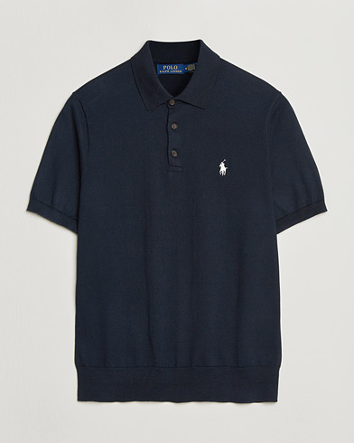 Polo Ralph Lauren Knitted Short Sleeve Polo Hunter Navy – Azul