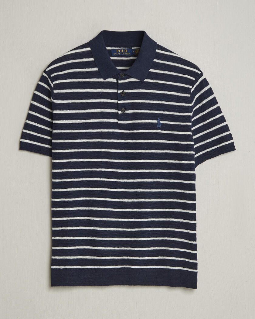 Polo Ralph Lauren Cotton Blend Striped Polo Bright Navy Combo – Multicolor