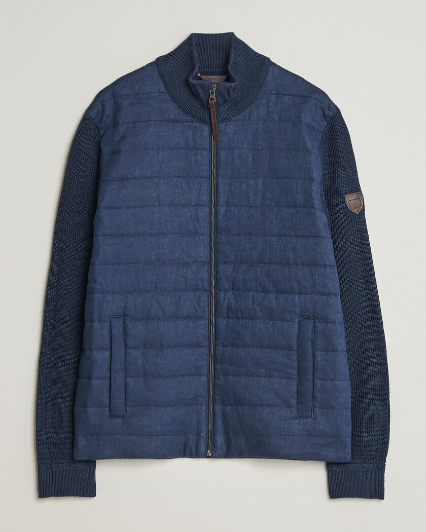 Polo Ralph Lauren Linen Full Zip Sweater Navy – Azul