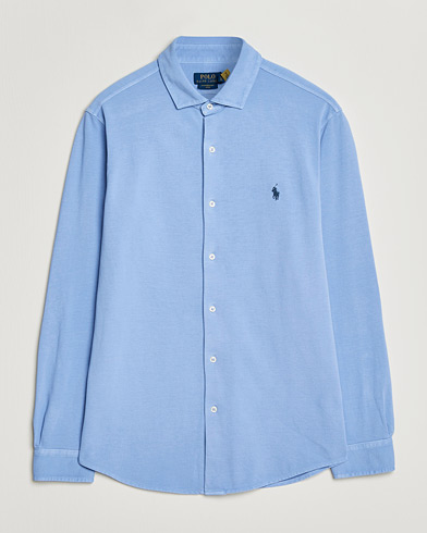 Polo Ralph Lauren Featherweight Knitted Shirt Canvas Blue – Azul
