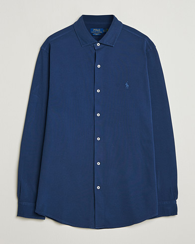 Polo Ralph Lauren Featherweight Knitted Shirt Dark Cobalt – Azul