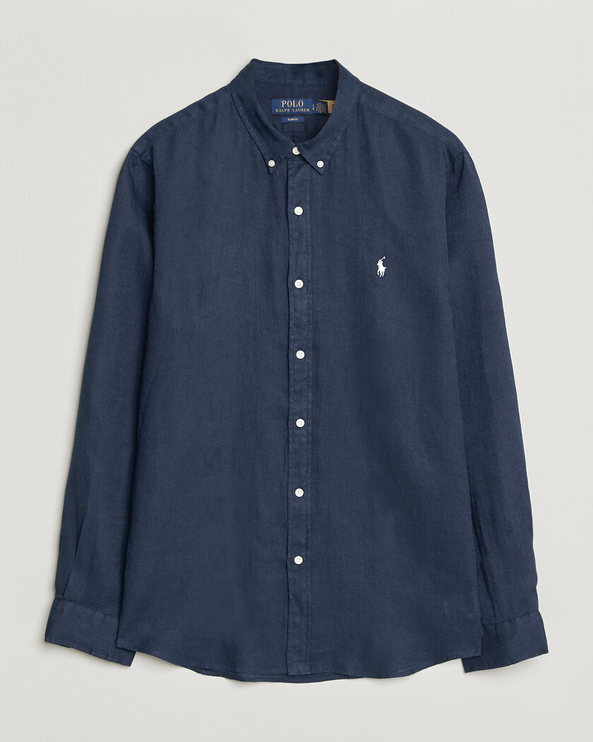 Polo Ralph Lauren Slim Fit Linen Shirt Newport Navy – Azul