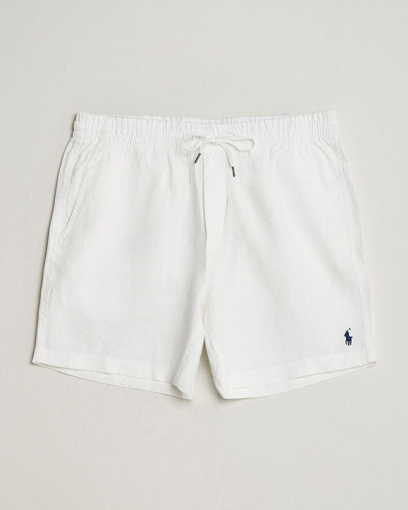 Polo Ralph Lauren Dyed Linen Shorts White – Blanco