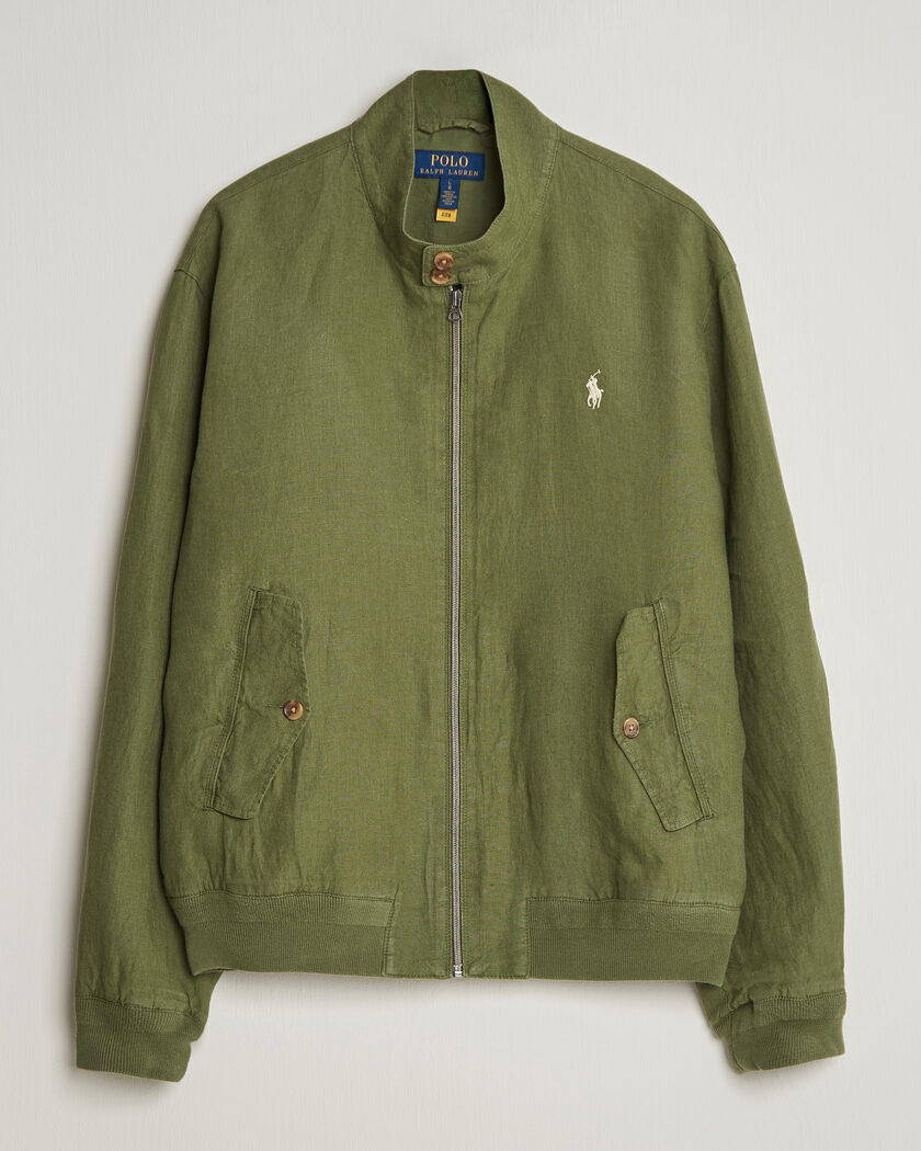 Polo Ralph Lauren Linen Herringbone Windbreaker Garden Trail – Verde