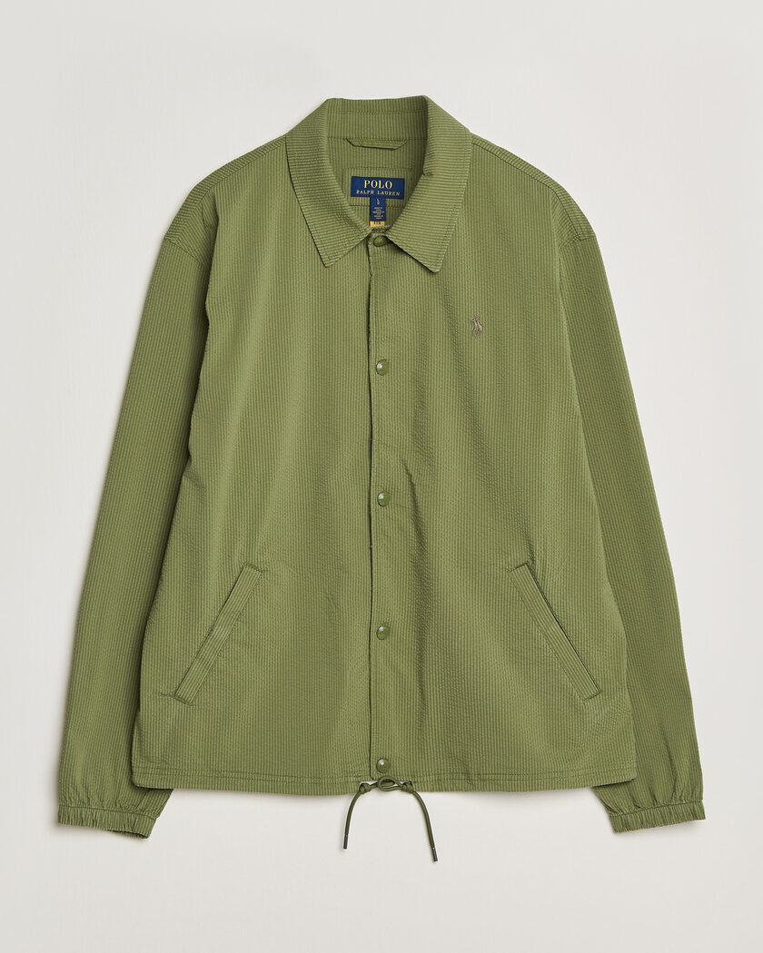 Polo Ralph Lauren Seersucker Windbreaker Jacket Supply Olive – Verde