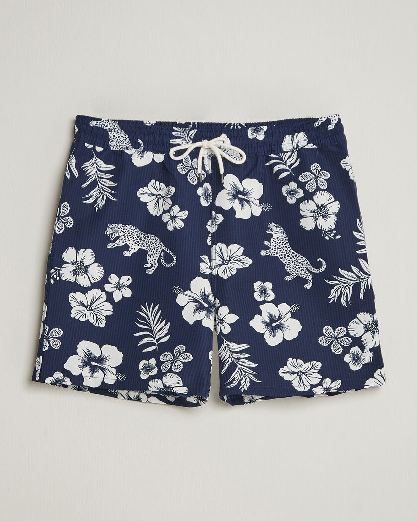 Polo Ralph Lauren Traveler Mid Trunk Seersucker Jaguar Tropical – Azul