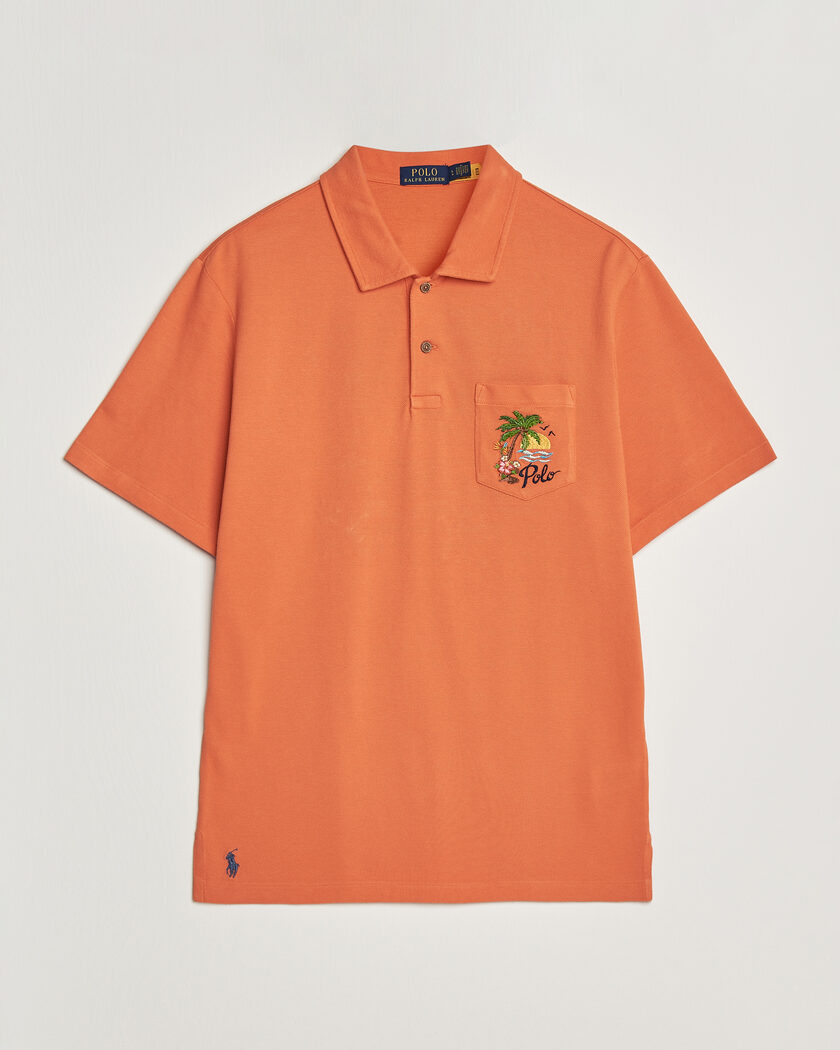 Polo Ralph Lauren Classic Fit Pocket Polo Solar Sky – Naranja