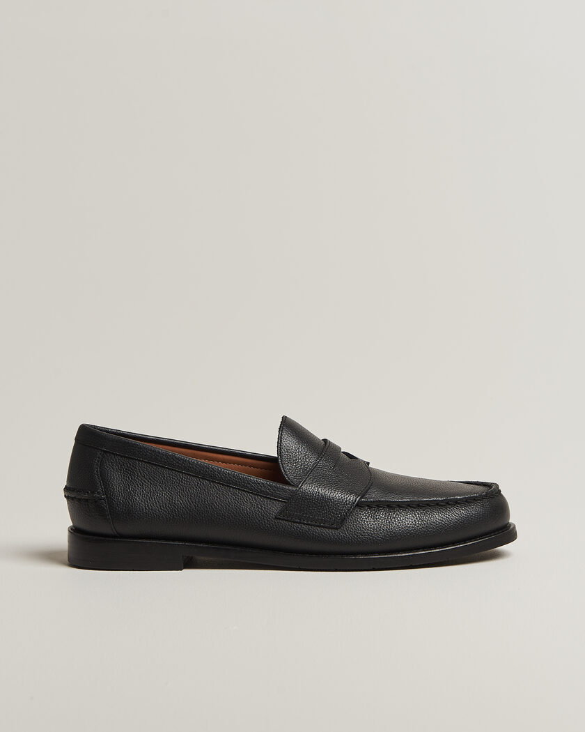 Polo Ralph Lauren Alston Penny Loafer Black Pebble Calf – Negro