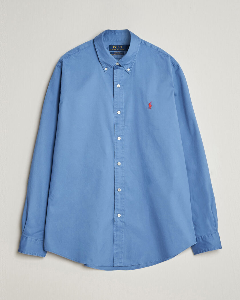 Polo Ralph Lauren Custom Fit Garment Twill Shirt Nimes Blue – Azul