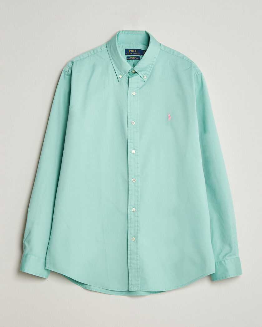 Polo Ralph Lauren Custom Fit Garment Twill Shirt Celadon – Verde