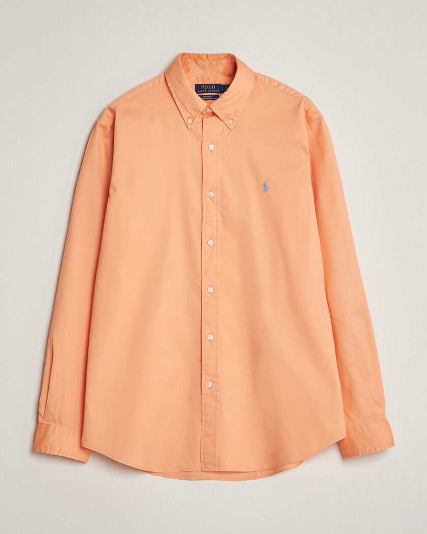 Polo Ralph Lauren Custom Fit Garment Twill Shirt Poppy – Naranja