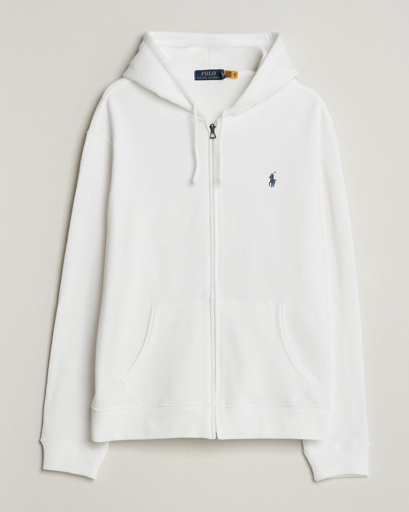 Polo Ralph Lauren Island Terry Full Zip Hoodie White – Blanco