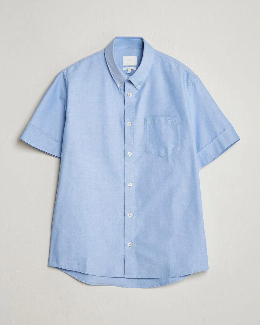 A.P.C. Jack Short Sleeve Shirt Light Blue – Azul