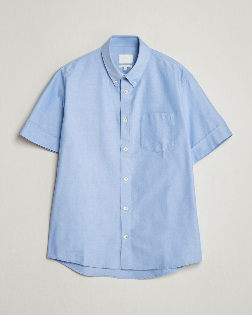 A.P.C. Jack Short Sleeve Shirt Light Blue – Azul