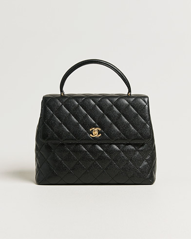 Chanel Pre-Owned Kelly Top Handle Bag Caviar Black – Negro