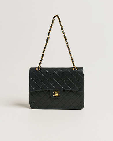 Chanel Pre-Owned Classic Double Flap Medium Lambskin Black – Negro