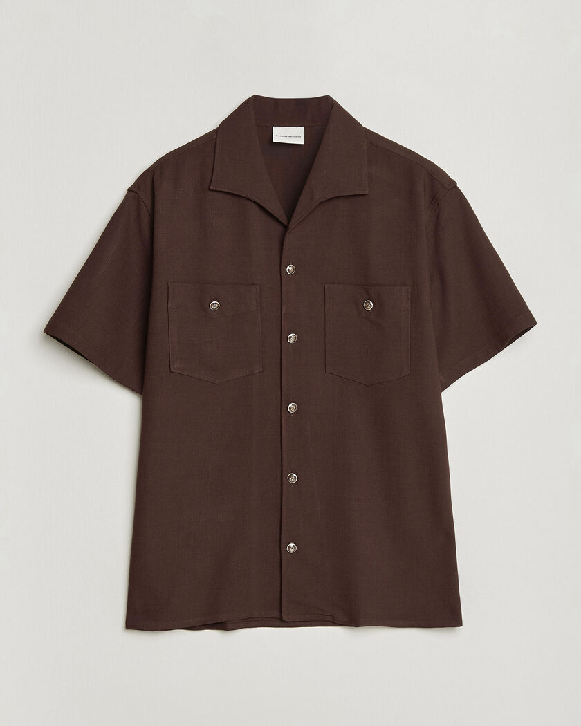 Drôle de Monsieur Viscose Resort Shirt Brown – Marrón