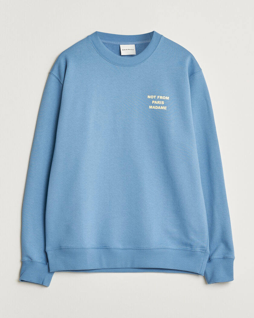 Drôle de Monsieur Slogan Sweatshirt Atlantic Blue – Azul