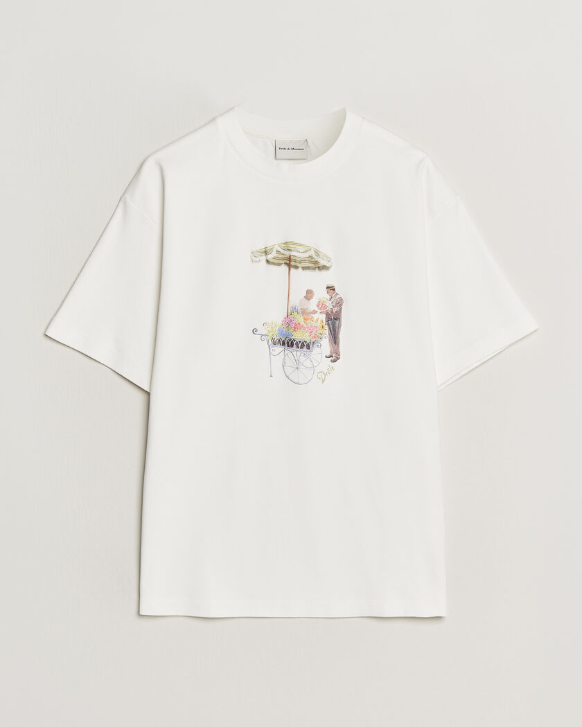 Drôle de Monsieur Fleuriste T-Shirt Off White – Blanco