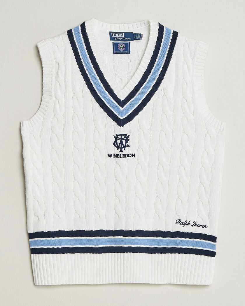 Polo Ralph Lauren Cotton Cable Vest Cream Combo – Blanco