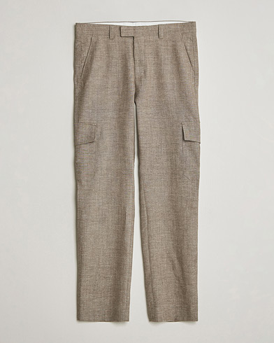 Tiger of Sweden Mend Wool/Linen Cargo Trousers Sawgrass Brown – Marrón