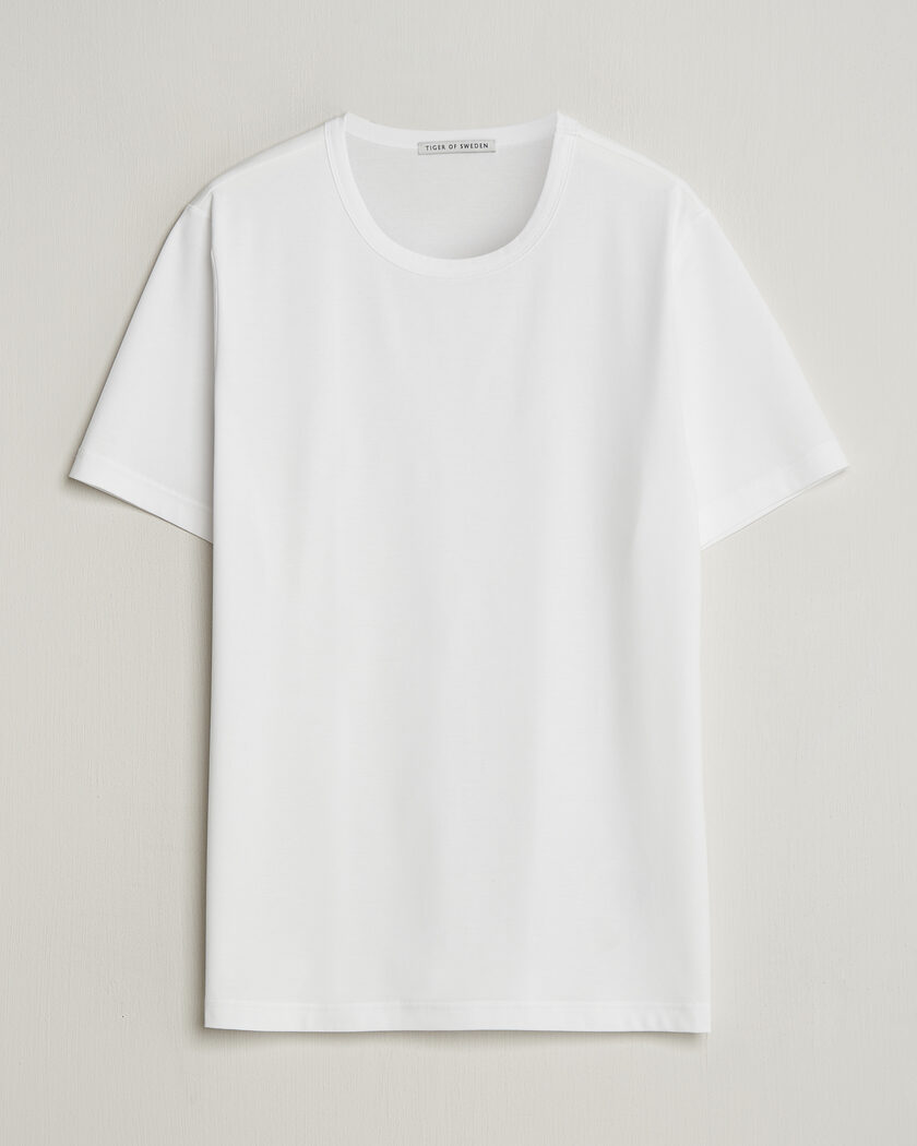 Tiger of Sweden Olaf Mercerized Cotton T-Shirt Pure White – Blanco