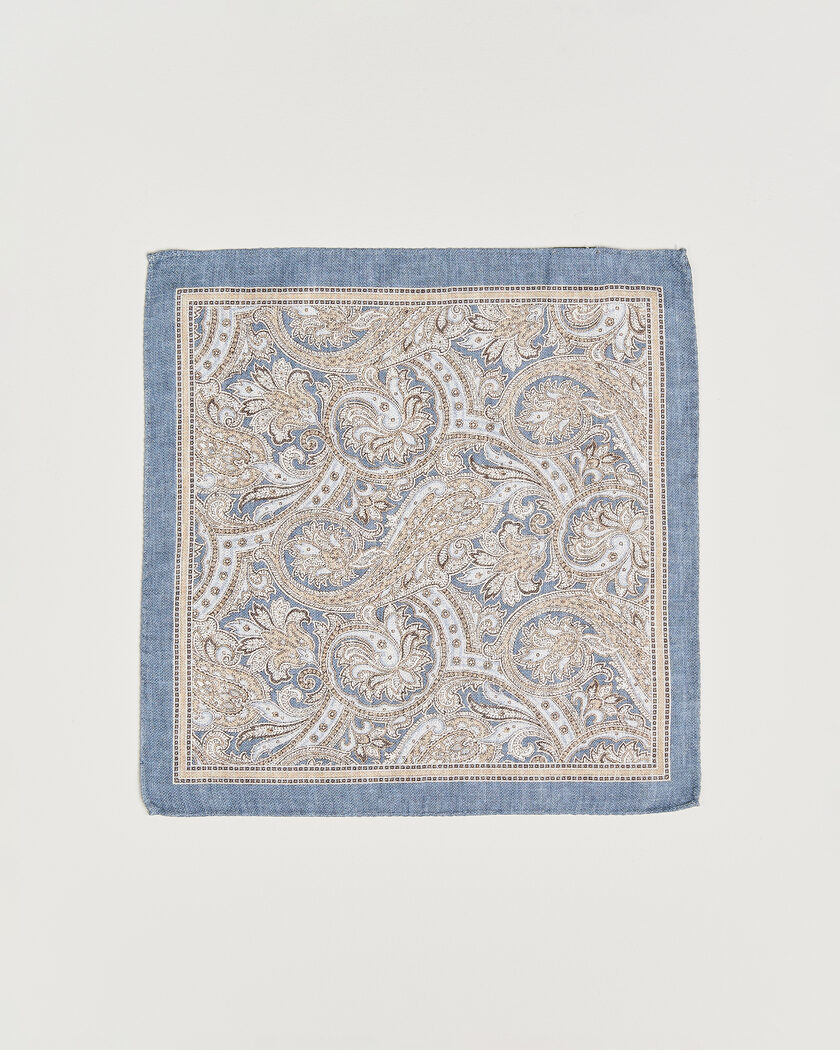 Amanda Christensen Silk Shappe Double Faced Pocket Square Navy – Azul