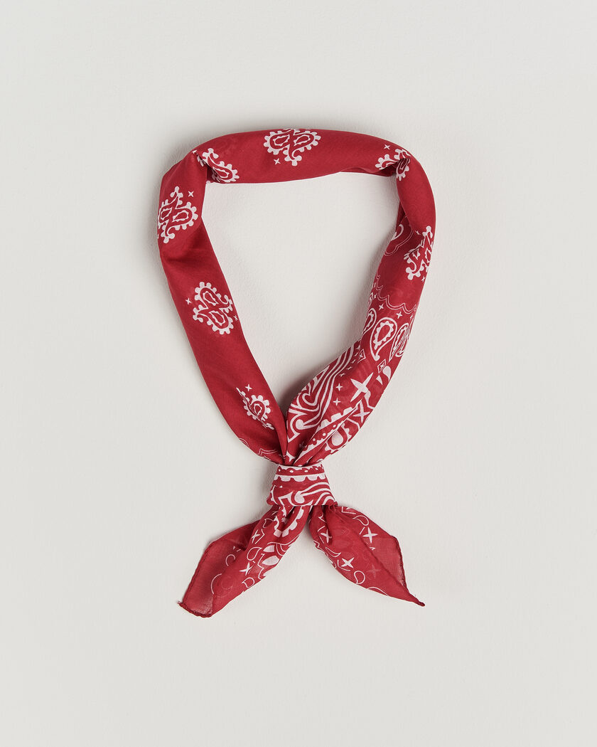 Amanda Christensen Cotton Voilé Paisley Bandana Red – Rojo