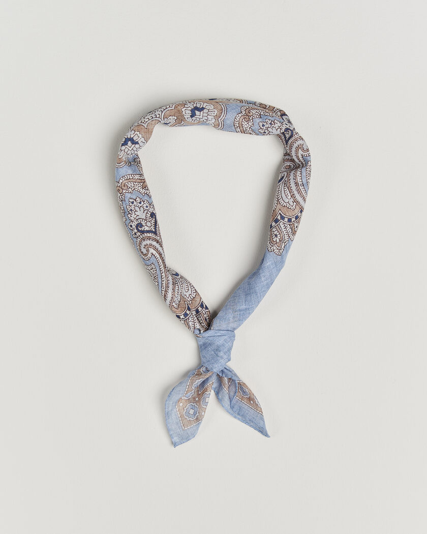 Amanda Christensen Cotton Voilé Large Paisley Bandana Blue – Azul