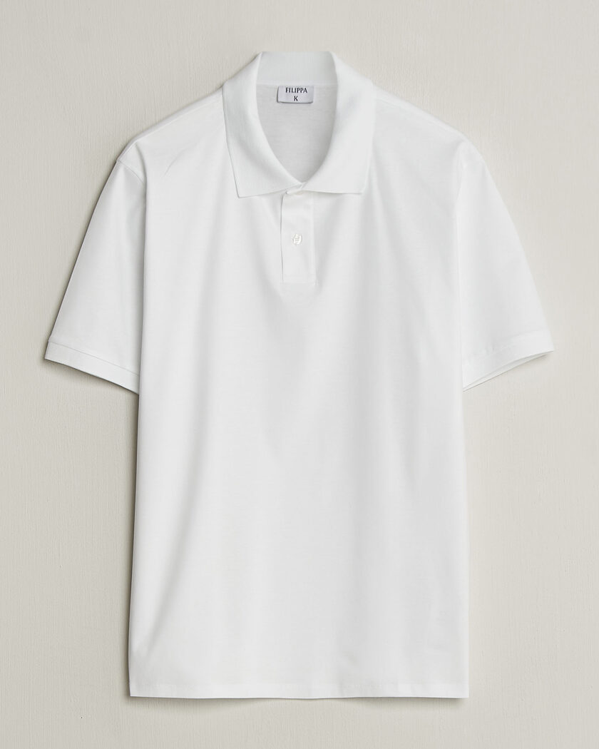 Filippa K Technical Cotton Polo White – Blanco