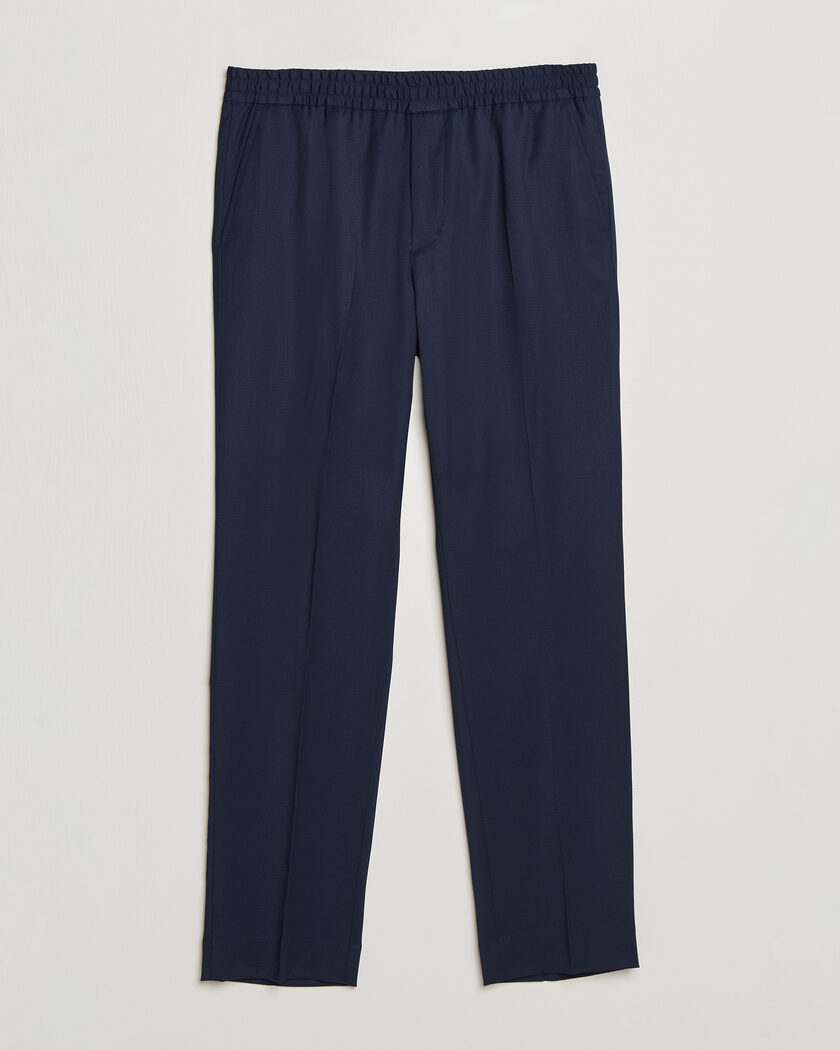 Filippa K Theo Relaxed Wool Trousers Ink Navy – Azul