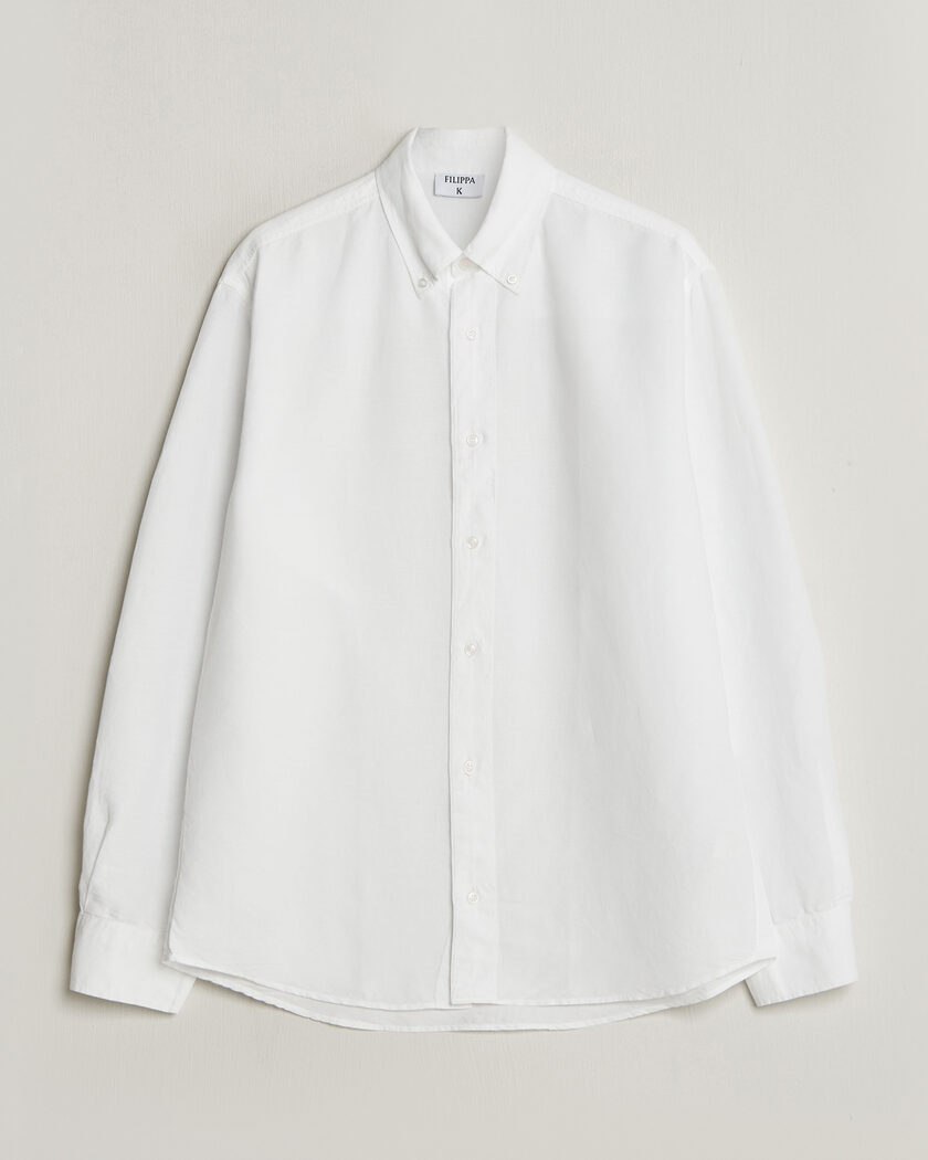 Filippa K Relaxed Cotton/Linen Shirt White – Blanco