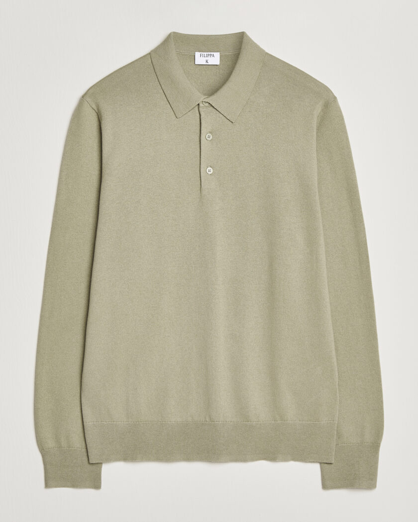 Filippa K Knitted Polo Shirt Light Green – Verde