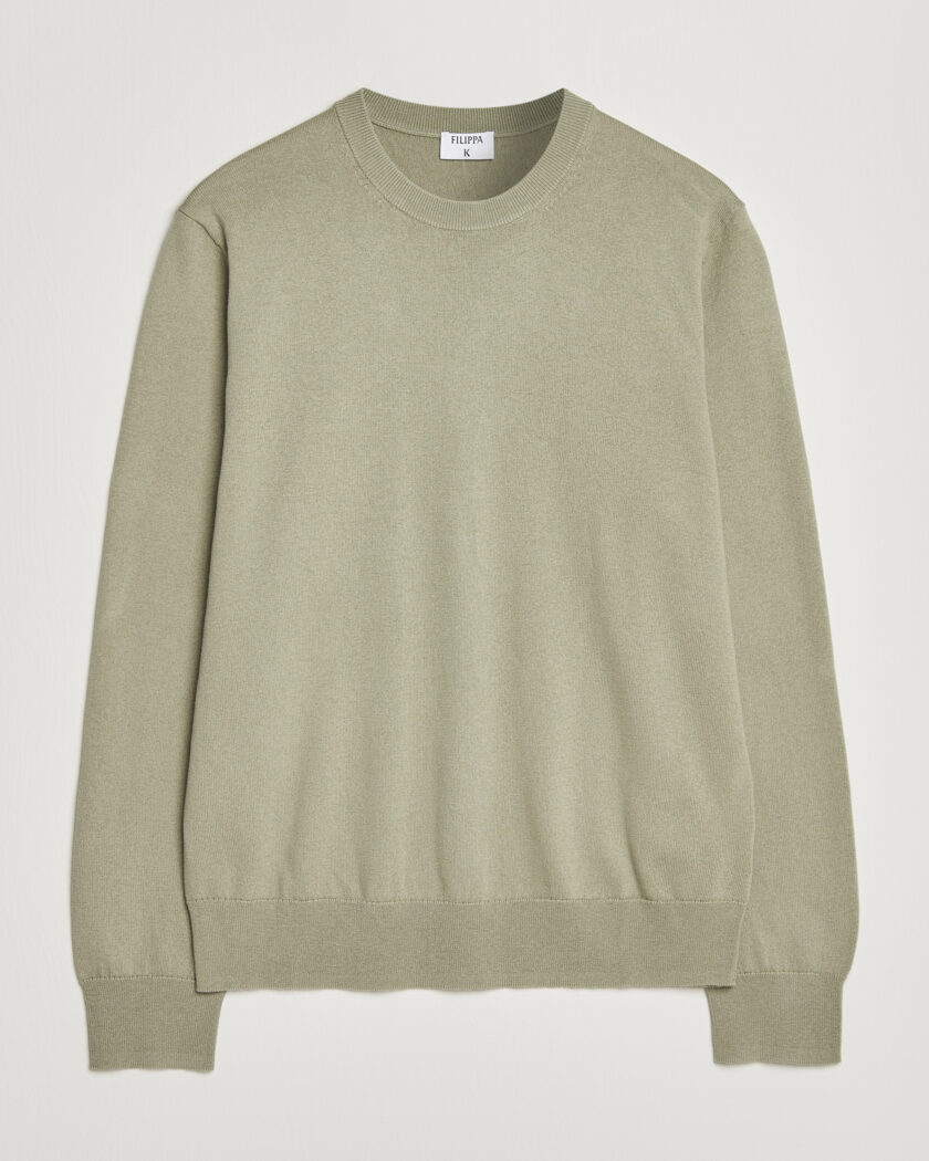 Filippa K Cotton Merino Knitted Sweater Light Green – Verde