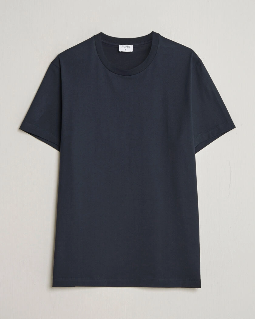 Filippa K Filip Crew Neck T-Shirt Navy – Azul