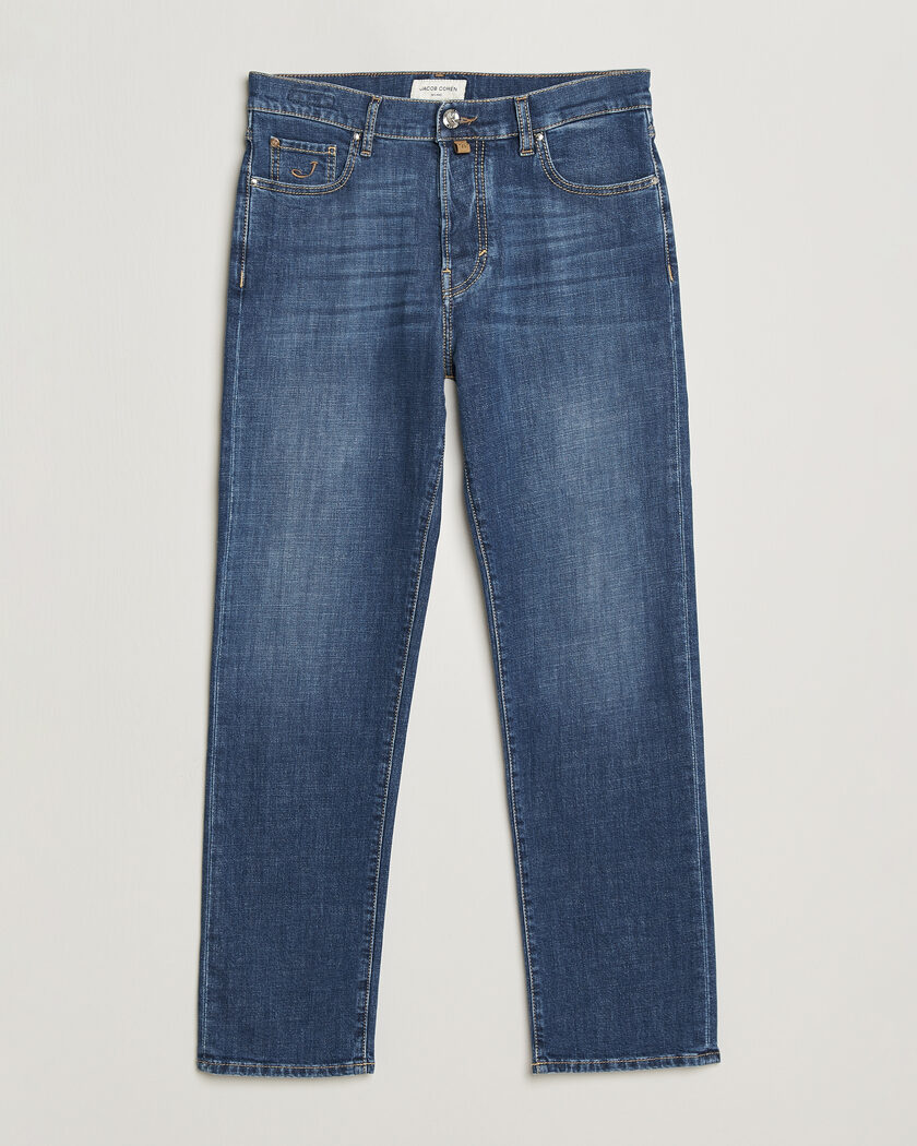Jacob Cohën Edos Regular Straight Fit Stretch Jeans Mid Blue – Azul